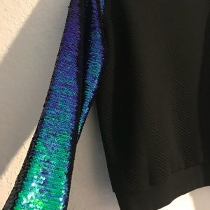 Mermaid Black Bomber Jacket